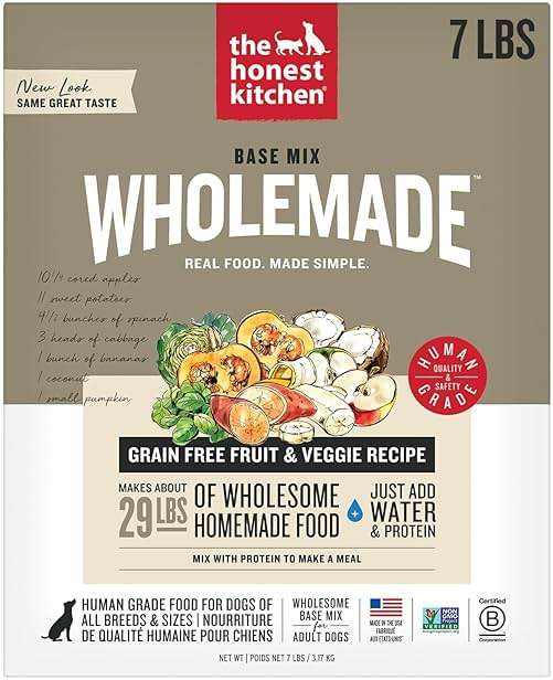 The Honest Kitchen Human Grade Wholemade™ Dehydrated Grain Free Fruit & Veggie Base Mix Dog Food (Just Add Protein), 7 lb Box - Image 1