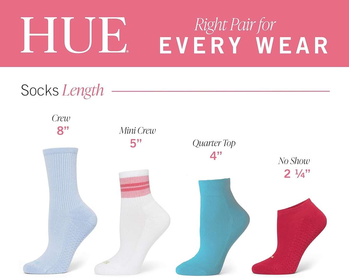 HUE Women's Mini Crew Sock 6-pack - Image 7