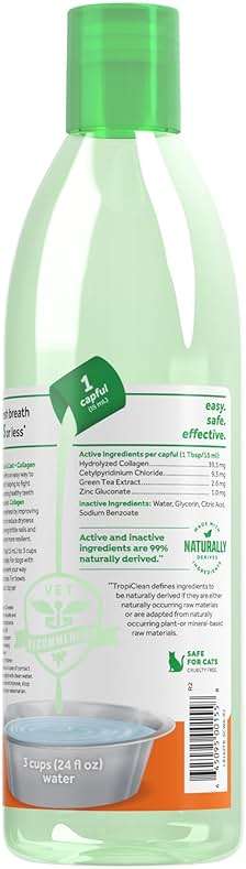 TropiClean Fresh Breath Water Additive for Dogs with Collagen, Skin Health Support for Dogs, Breath Freshener and Teeth Cleaning Solution, 16oz. - Image 2