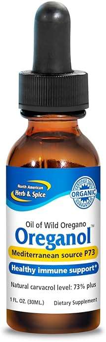 NORTH AMERICAN HERB & SPICE Oreganol - 1 fl. oz. - Unprocessed, Wild, Organic Oregano Oil - Mediterranean Source P73 - Non-GMO - 432 Servings - Image 1