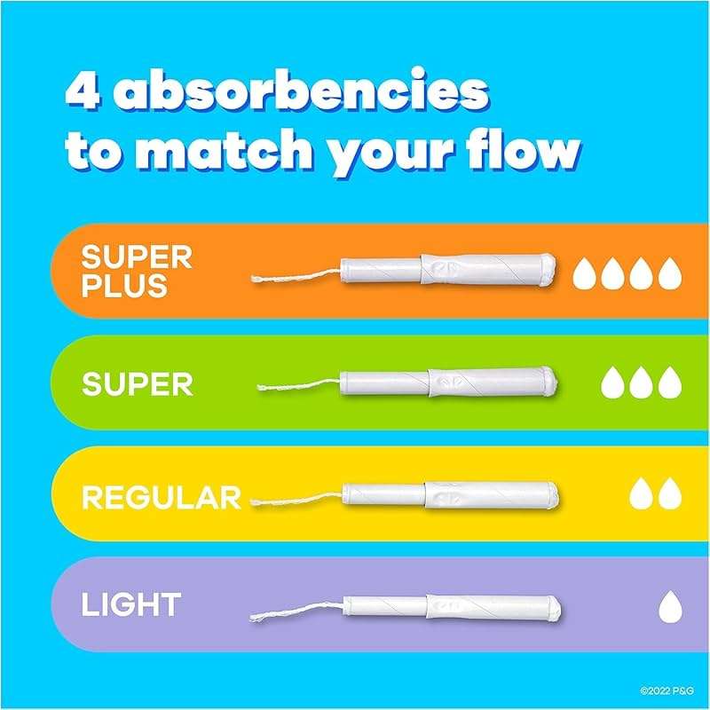 Tampax Tampons Regular Absorbency - 10 ct, Pack of 5 - Image 5