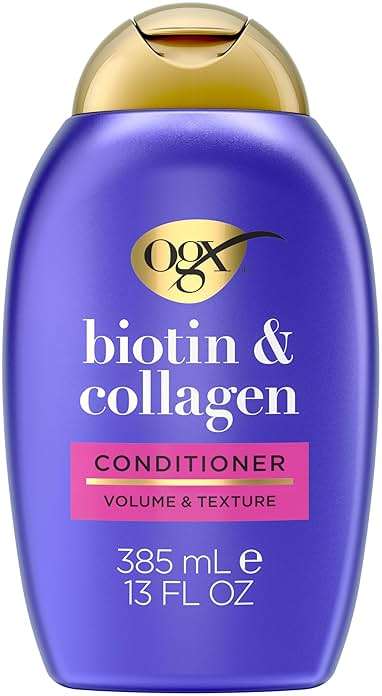 OGX Thick & Full + Biotin & Collagen Volumizing Conditioner, Nutrient-Infused Conditioner with Vitamin B7 Biotin Gives Hair Volume & Body for 72+ Hours, Sulfate-Free Surfactants, 13 fl. Oz - Image 1