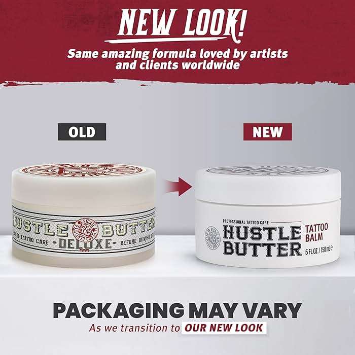 Hustle Butter Tattoo Aftercare 5oz Tattoo Balm, Heals + Protects New Tattoos and Rejuvenates Older Tattoos - 100% Vegan Cream No-Petroleum - Image 2