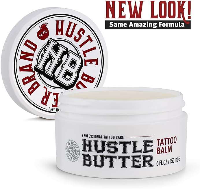 Hustle Butter Tattoo Aftercare 5oz Tattoo Balm, Heals + Protects New Tattoos and Rejuvenates Older Tattoos - 100% Vegan Cream No-Petroleum - Image 11