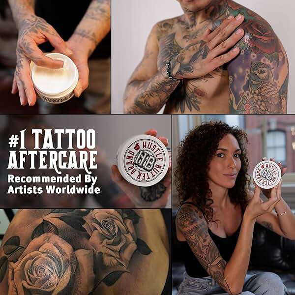 Hustle Butter Tattoo Aftercare 5oz Tattoo Balm, Heals + Protects New Tattoos and Rejuvenates Older Tattoos - 100% Vegan Cream No-Petroleum - Image 7