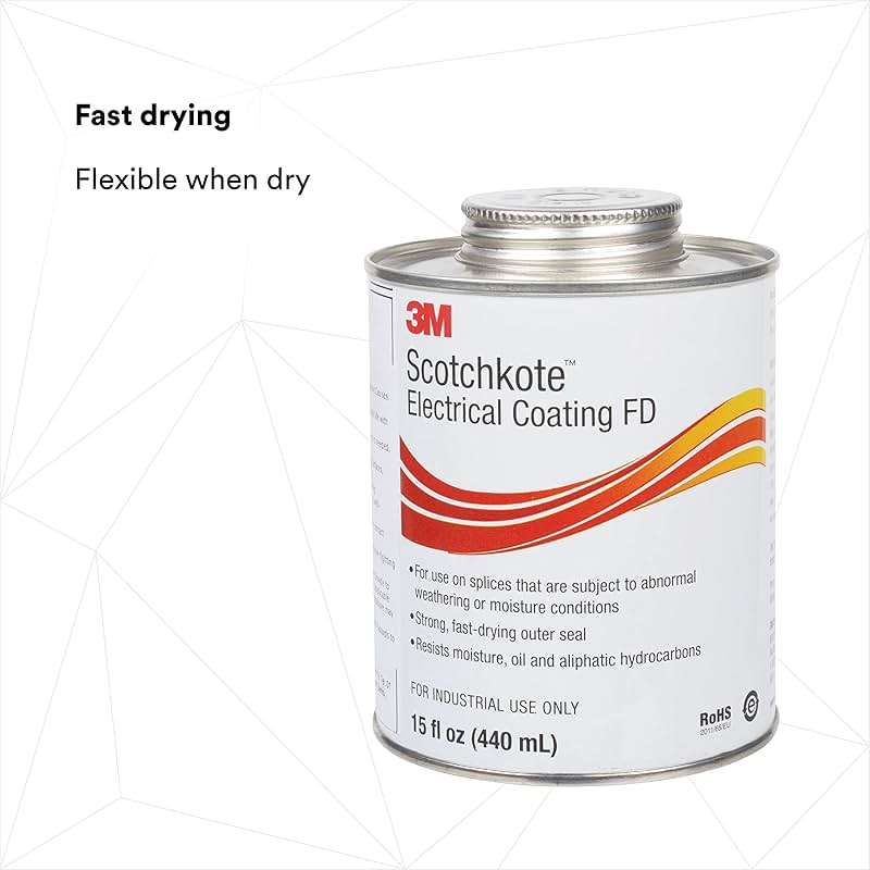 3M Scotchkote Electrical Coating FD, Fast-Drying Liquid, Flexible Sealant and Bonding Agent, Self-Contained Applicator, 15 oz. can - Image 4