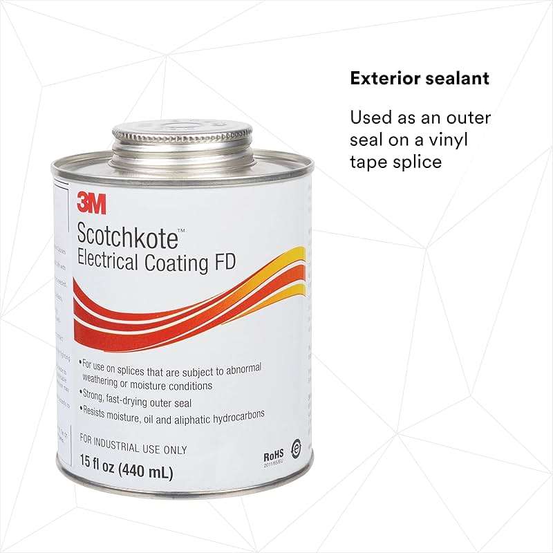 3M Scotchkote Electrical Coating FD, Fast-Drying Liquid, Flexible Sealant and Bonding Agent, Self-Contained Applicator, 15 oz. can - Image 7