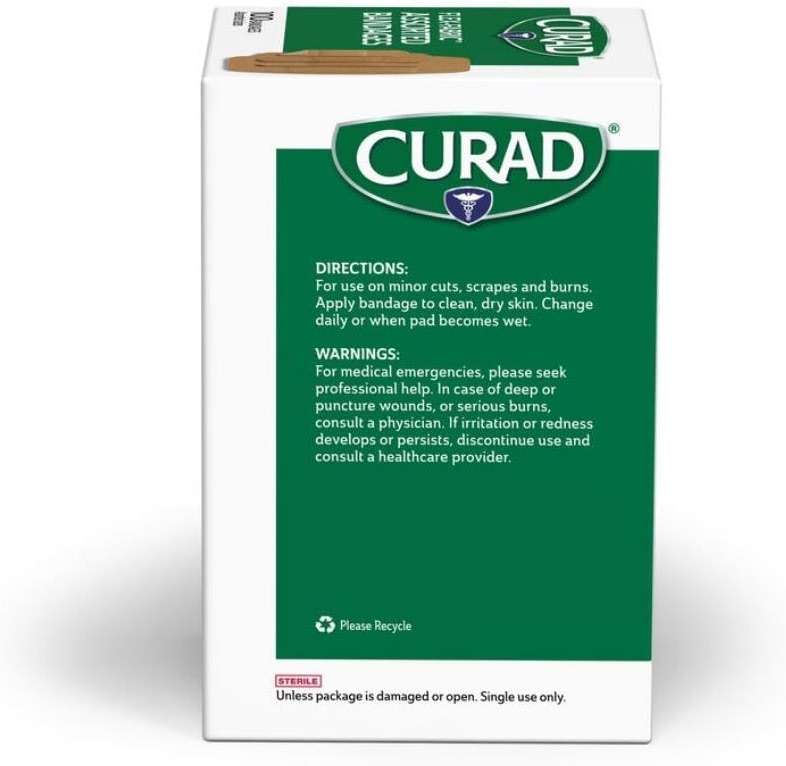 CURAD Flex-Fabric Adhesive Bandages, Assorted Sizes, Durable and Flexible Protection, 100 Count (Pack of 6) - Image 3