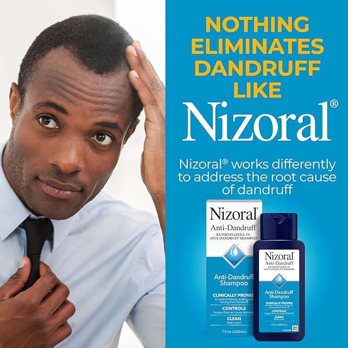 Nizoral Anti-Dandruff Shampoo with 1% Ketoconazole, Fresh Scent, 7 Fl Oz - Image 5