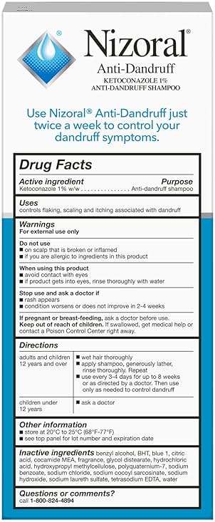 Nizoral Anti-Dandruff Shampoo with 1% Ketoconazole, Fresh Scent, 7 Fl Oz - Image 10