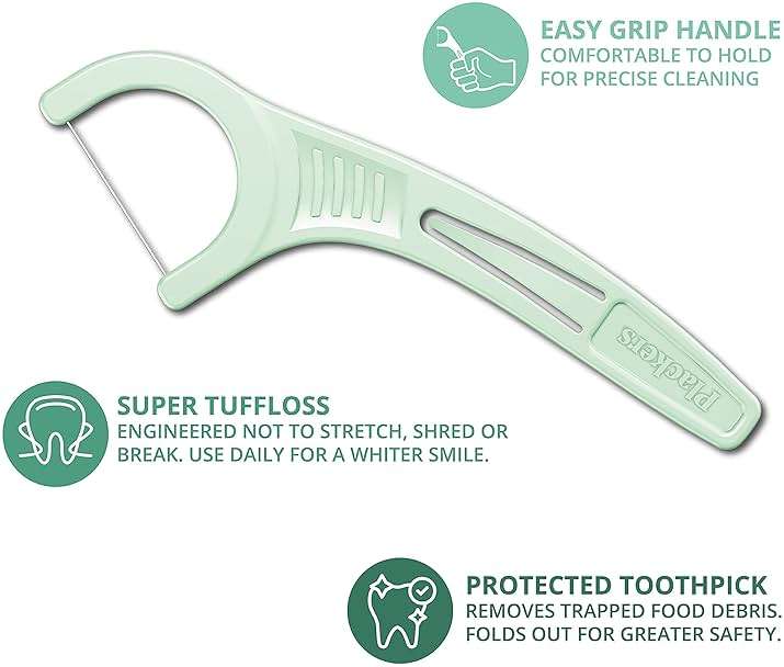 Plackers® Micro Line® Floss Picks - Intense Mint, Floss Fiber Made Without PTFE, 12 Count - Image 3