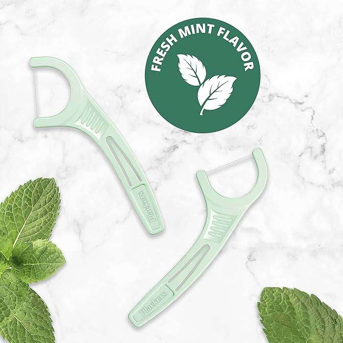 Plackers® Micro Line® Floss Picks - Intense Mint, Floss Fiber Made Without PTFE, 12 Count - Image 5