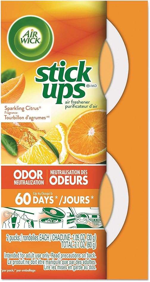 Air Wick Stick Ups Air Freshener, Sparkling Citrus, 2 Count - Image 1