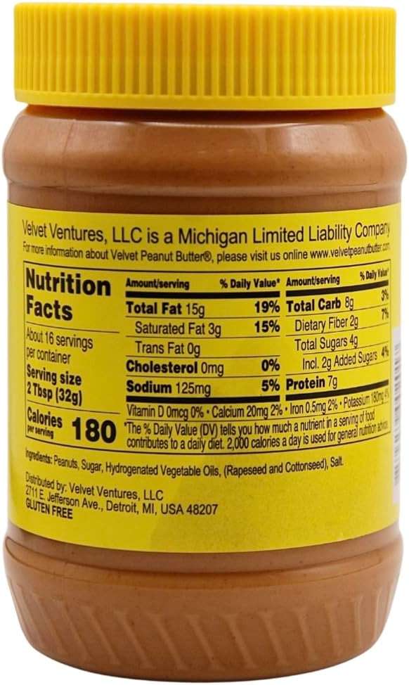 Velvet Peanut Butter, Creamy – Detroit’s Classic Since 1937, Smooth & Nostalgic Spread with “Fresh, Pure, Delicious” Label, Made in the USA, Gluten-Free, Perfect for Sandwiches, Baking & Snacking (18 Ounce Jar) - Image 2