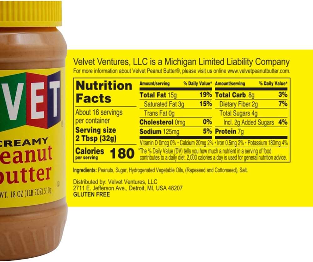 Velvet Peanut Butter, Creamy – Detroit’s Classic Since 1937, Smooth & Nostalgic Spread with “Fresh, Pure, Delicious” Label, Made in the USA, Gluten-Free, Perfect for Sandwiches, Baking & Snacking (18 Ounce Jar) - Image 3