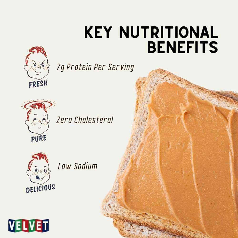 Velvet Peanut Butter, Creamy – Detroit’s Classic Since 1937, Smooth & Nostalgic Spread with “Fresh, Pure, Delicious” Label, Made in the USA, Gluten-Free, Perfect for Sandwiches, Baking & Snacking (18 Ounce Jar) - Image 4