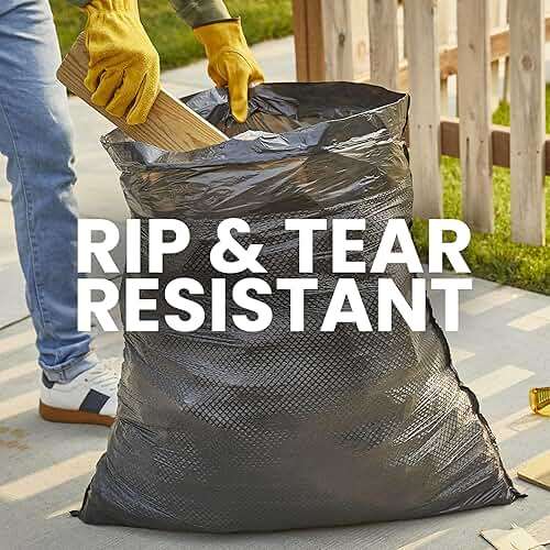 Glad Large 30 Gallon Trash Bags, Unscented Heavy Duty Garbage Bags, Forceflex with Drawstring, 50 Count (Packaging May Vary) - Image 4