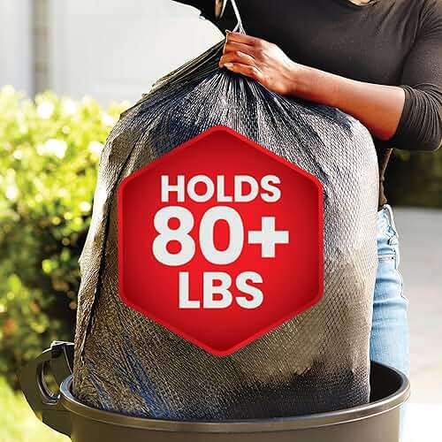 Glad Large 30 Gallon Trash Bags, Unscented Heavy Duty Garbage Bags, Forceflex with Drawstring, 50 Count (Packaging May Vary) - Image 6