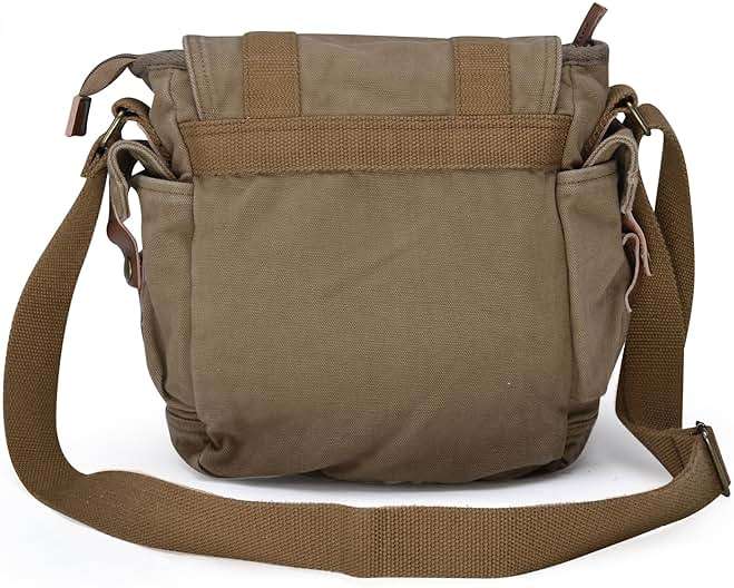 GOOTIUM Canvas Messenger Bag - Small Vintage Shoulder Purse Crossbody Satchel - Image 5