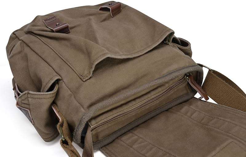GOOTIUM Canvas Messenger Bag - Small Vintage Shoulder Purse Crossbody Satchel - Image 6