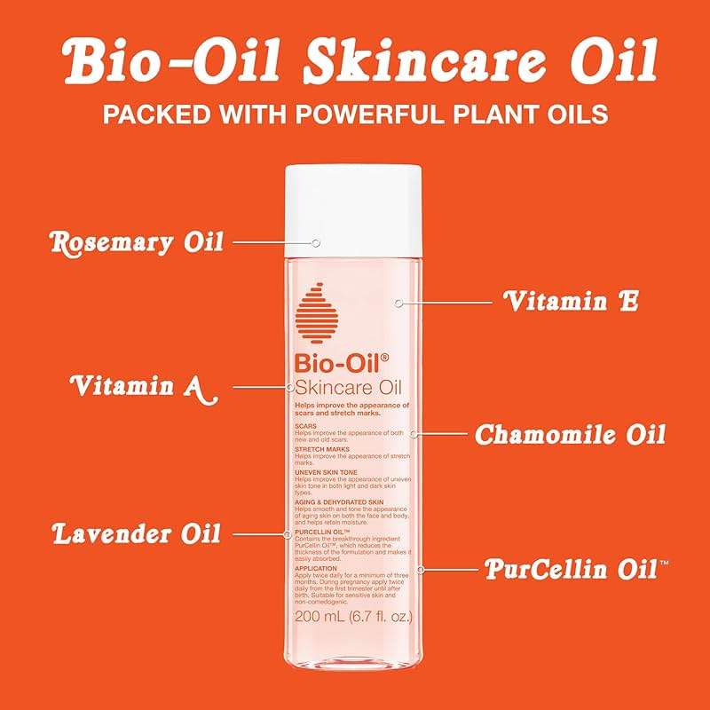 Bio-Oil Skincare Body Oil Serum, Face and Body Moisturizer with Vitamin E & A, for Scars, Stretch Marks, Sensitive Skin, All Skin Types, Dermatologist Recommended, Non-Comedogenic, 6.7 Oz - Image 6