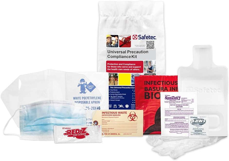 Safetec Universal Precaution Compliance Spill Kit Refill (Poly Bag) (24 Kits/case) - Image 1