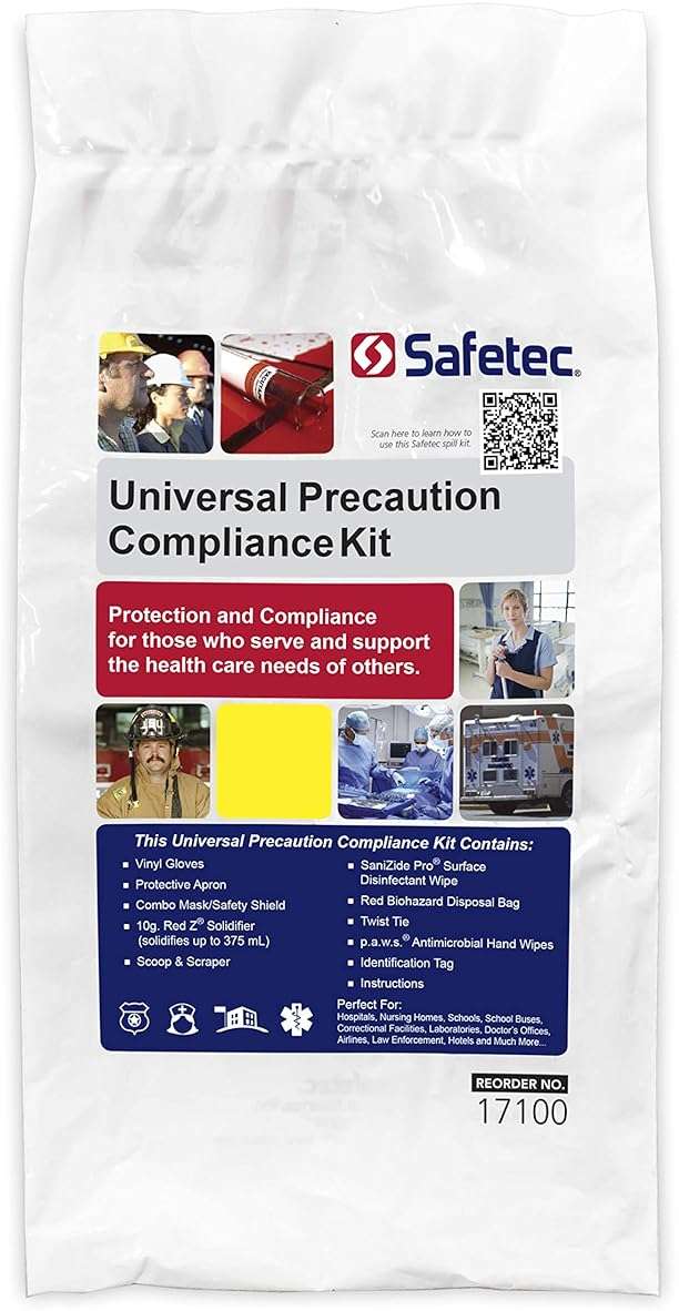 Safetec Universal Precaution Compliance Spill Kit Refill (Poly Bag) (24 Kits/case) - Image 4