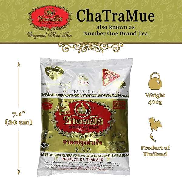Number-One Brand Premium Thai Iced Tea Extra Gold, 400g (14 Ounce), Pack of 1 - Image 6
