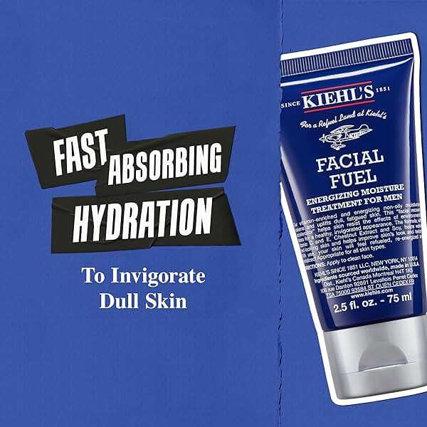 Kiehl's Facial Fuel Moisturizer for Men, Men's Face Cream, Daily Face Moisturizer and Lotion with Vitamin C for Anti-Aging and Wrinkles, Daily Moisturizing Cream Skincare - Image 4