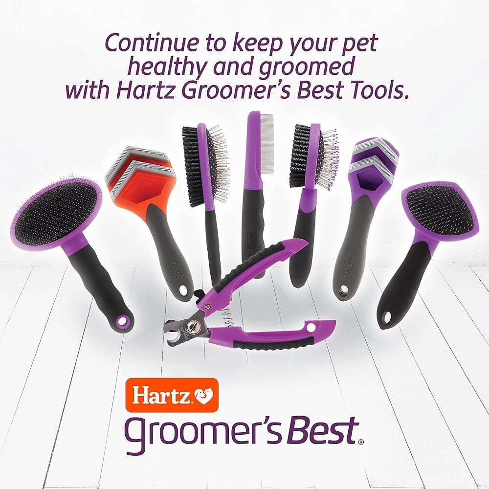 Hartz Groomer's Best Fur Fetcher De-Shedder Dog Brush,Black - Image 8