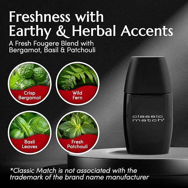 PB ParfumsBelcam CM Noir Eau De Toilette Spray for Men – Fresh Fougere Cologne, Bergamot, Basil, Patchouli, Long-Lasting Scent, Masculine Fragrance – 2.5 Fl Oz - Image 4