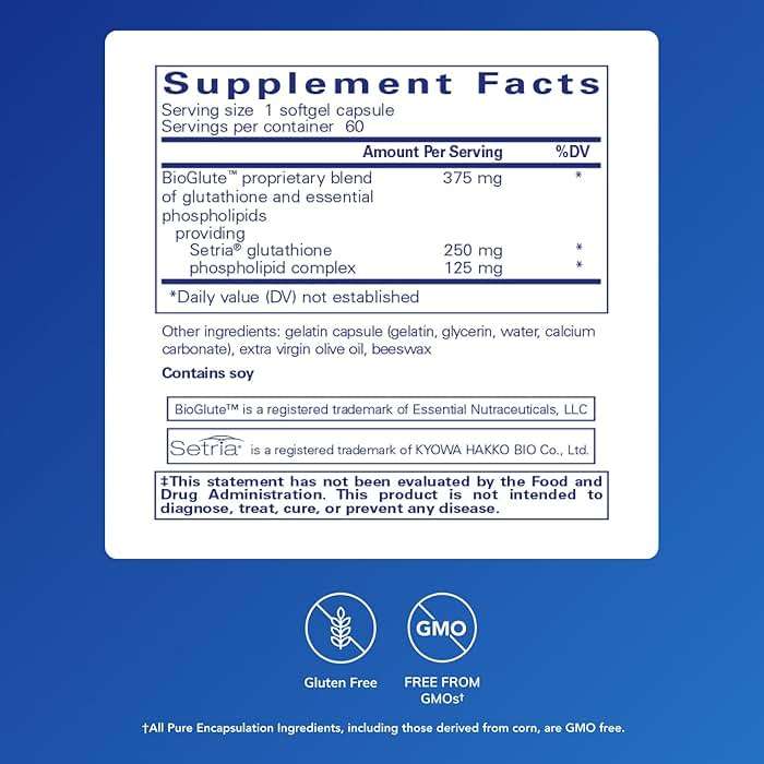 Pure Encapsulations Liposomal Glutathione - Immune Support & Liver Detox* - Antioxidant Protection - with Setria Glutathione - Non-GMO - 60 Softgel Capsules - Image 2