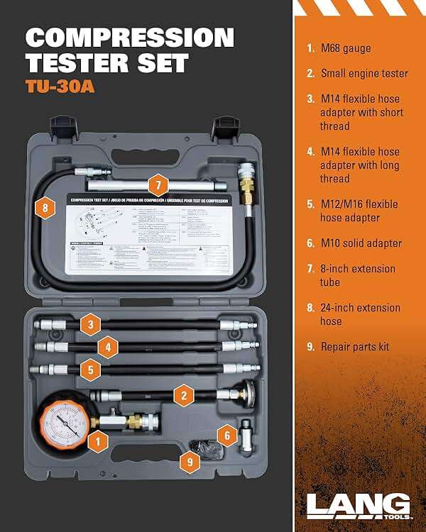 Lang Tools TU-30A Compression Tester Set - Image 2