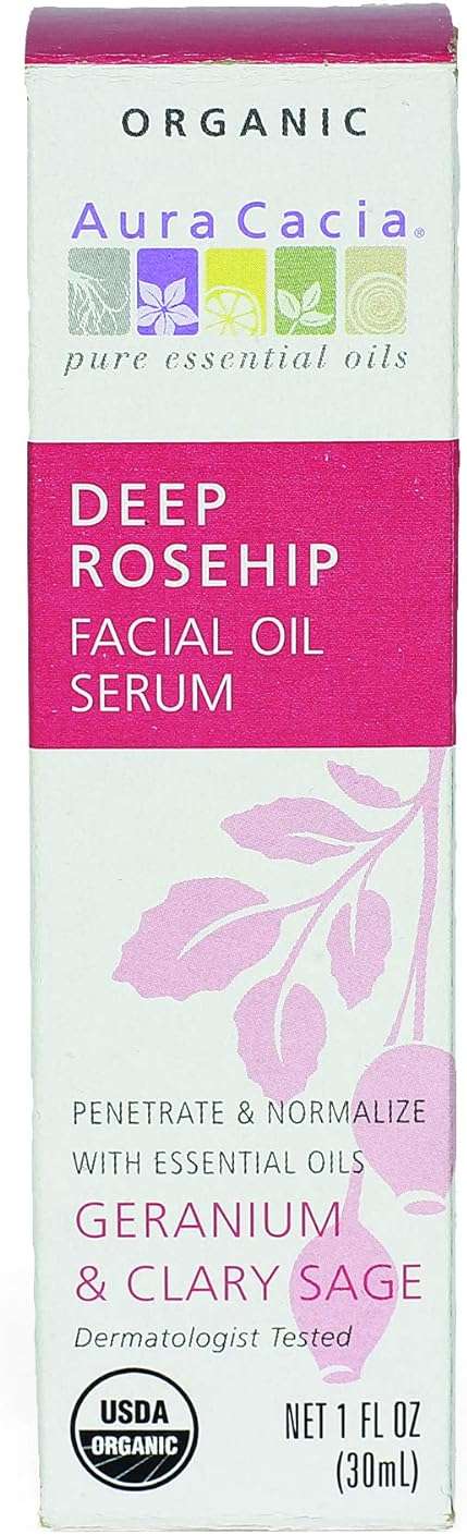 Aura Cacia Organic Deep Rosehip Facial Serum, 1-Ounce, Soothing, Moisture-Preserving Oil, Pure, Free From Synthetic Additives - Image 4