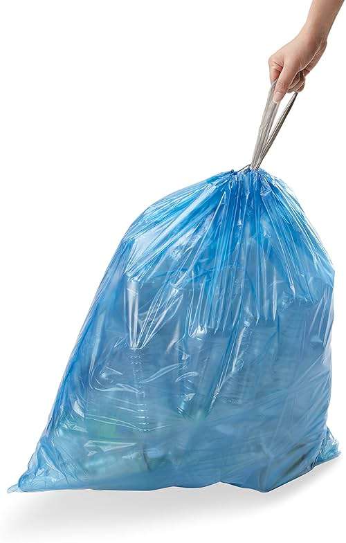 simplehuman Code J Custom Fit Drawstring Trash Bags, 100 Count, 30-45 Liter / 8-12 Gallon, White - Image 3