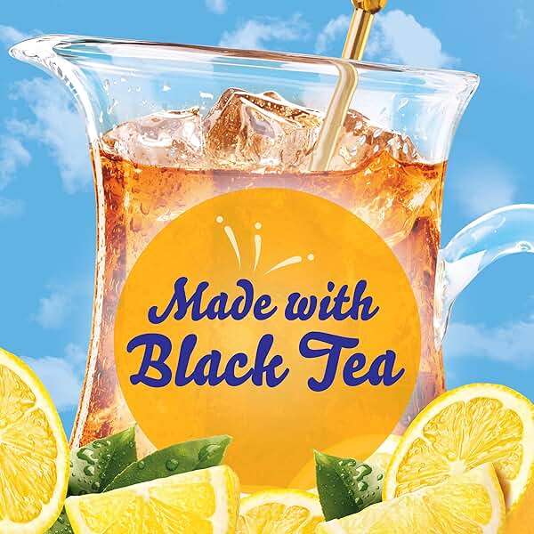Crystal Light Decaf Lemon Iced Tea Naturally Flavored Powdered Drink Mix, 72 ct Pack, 12 Canisters of 6 Pitcher Packets - Image 8