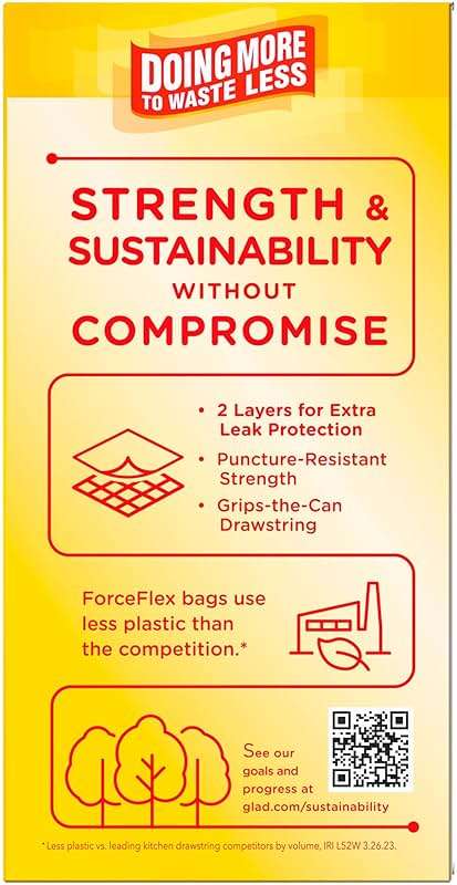 Glad ForceFlex Tall Kitchen Trash Bags, 13 Gal, Gain Lavender with Febreze, 40 Ct (Pack May Vary) - Image 10