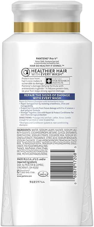 Pantene Pro-V Repair & Protect Shampoo 25.4 Fl Oz (packaging may vary) - Image 2