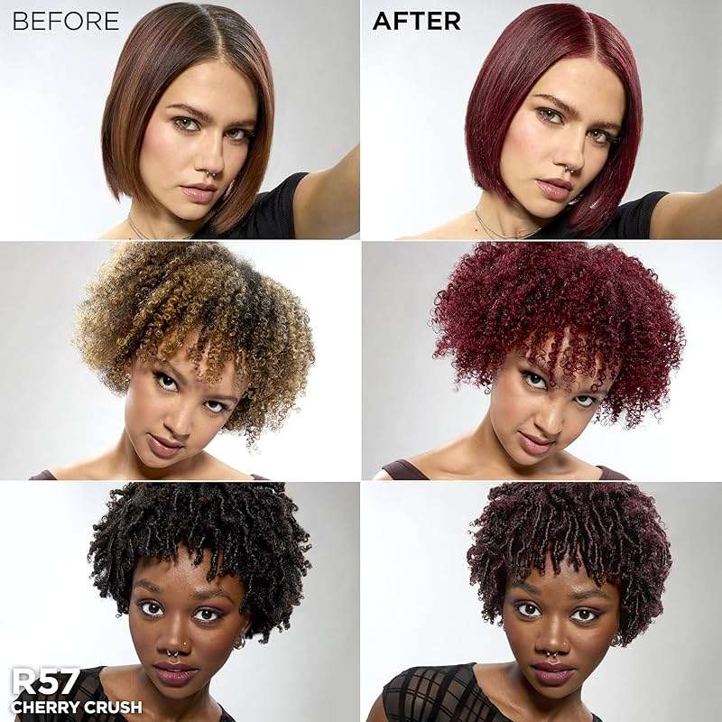 L'Oreal Paris Feria Multi-Faceted Shimmering Permanent Hair Color, R57 Cherry Crush (Intense Medium Auburn), Pack of 1 Hair Dye Kit - Image 3