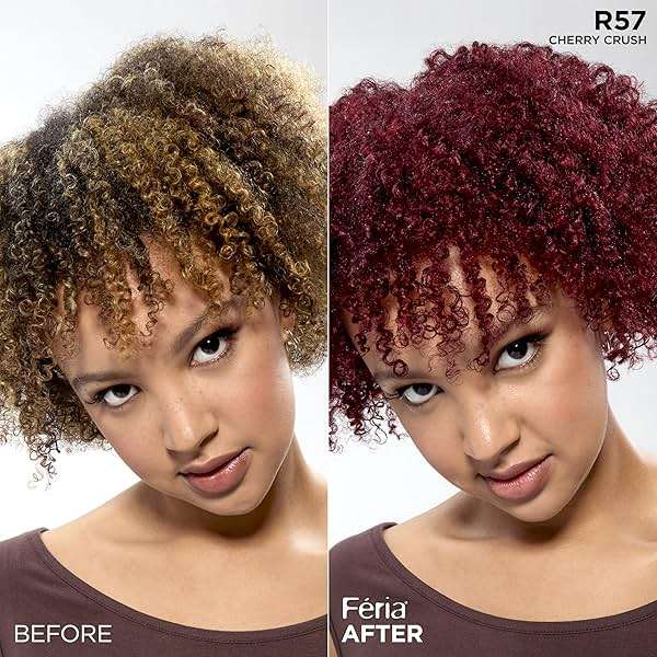 L'Oreal Paris Feria Multi-Faceted Shimmering Permanent Hair Color, R57 Cherry Crush (Intense Medium Auburn), Pack of 1 Hair Dye Kit - Image 5