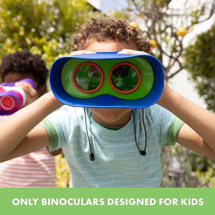 Educational Insights GeoSafari Kidnoculars - Toy Binoculars for Kids, Outdoor Toys for Kids Ages 4-8, Toddler Camping and Nature Toys, Lightweight Binoculars with Neck Strap, Bird Watching Gear - Image 3