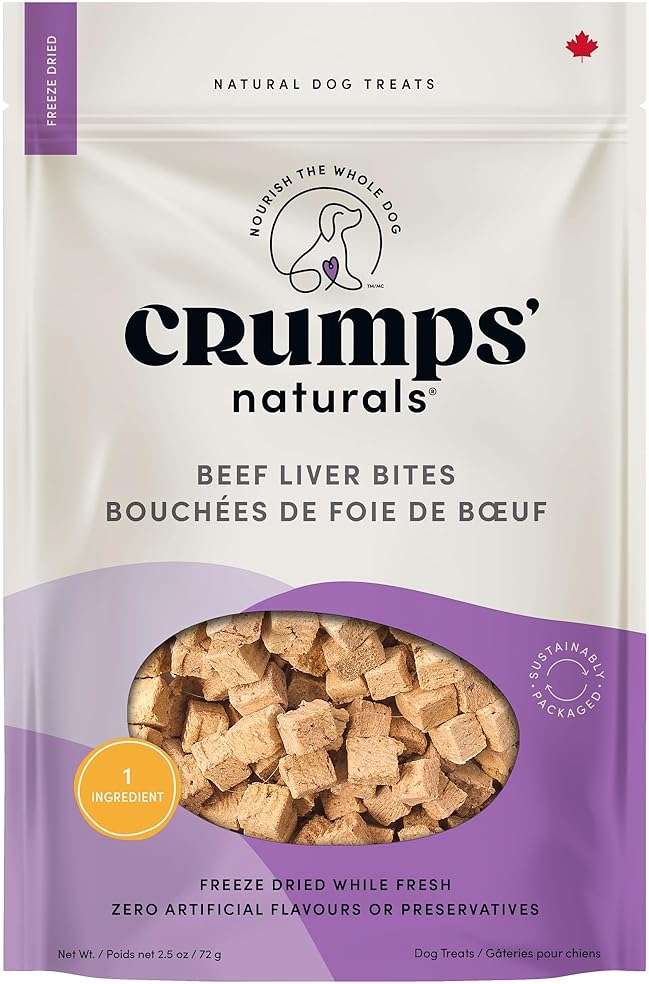 Crumps' Naturals Beef Liver Bites For Pets, 2.3-Ounce - Image 1