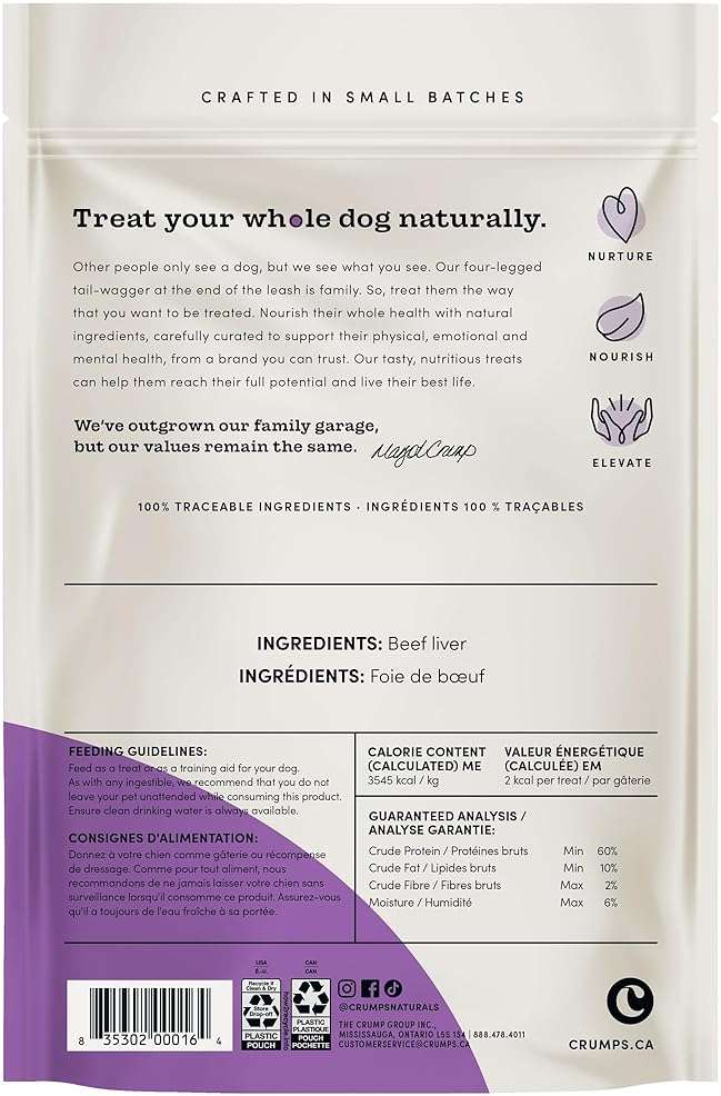 Crumps' Naturals Beef Liver Bites For Pets, 2.3-Ounce - Image 2