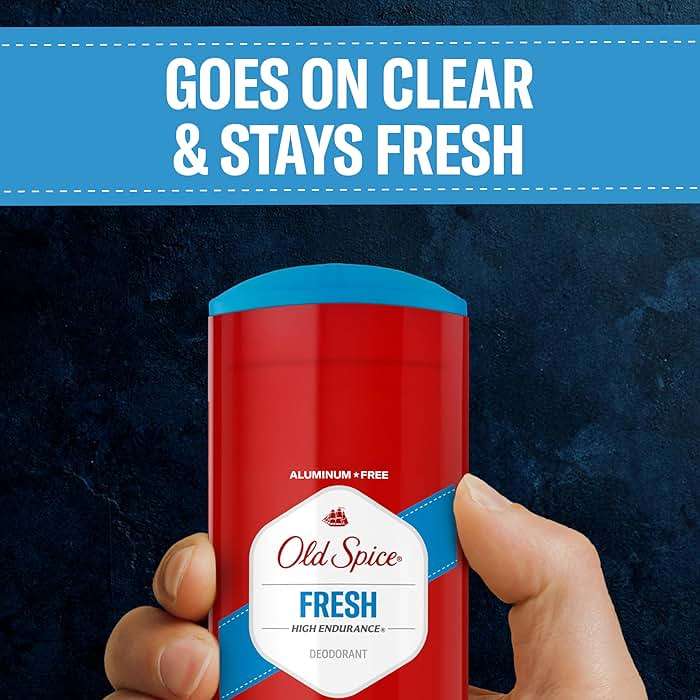 Old Spice Aluminum Free Deodorant for Men, High Endurance, 24/7 Lasting Freshness & Long Lasting Scent, 24/7 Advanced Sweat & Odor Protection, Fresh Scent, 3.0 oz (Pack of 2) - Image 4