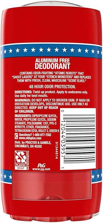 Old Spice Aluminum Free Deodorant for Men, High Endurance, 24/7 Lasting Freshness & Long Lasting Scent, 24/7 Advanced Sweat & Odor Protection, Fresh Scent, 3.0 oz (Pack of 2) - Image 7