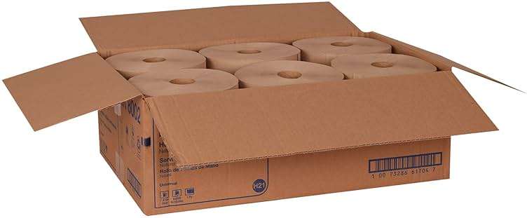 Tork Natural Paper Hand Towel Roll H21 100% Recycled Fiber, Universal Fit 6 Rolls x 800 Ft (RK8002) - Image 5