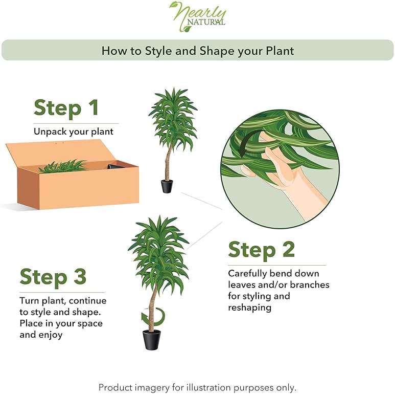 Nearly Natural 48in Artificial Dracaena with Real Touch Leaves and Multi Tonal Trunks, Large Indoor Silk Plant with Pot, Maintenance Free For Living Room And Home Office Decor - Image 10