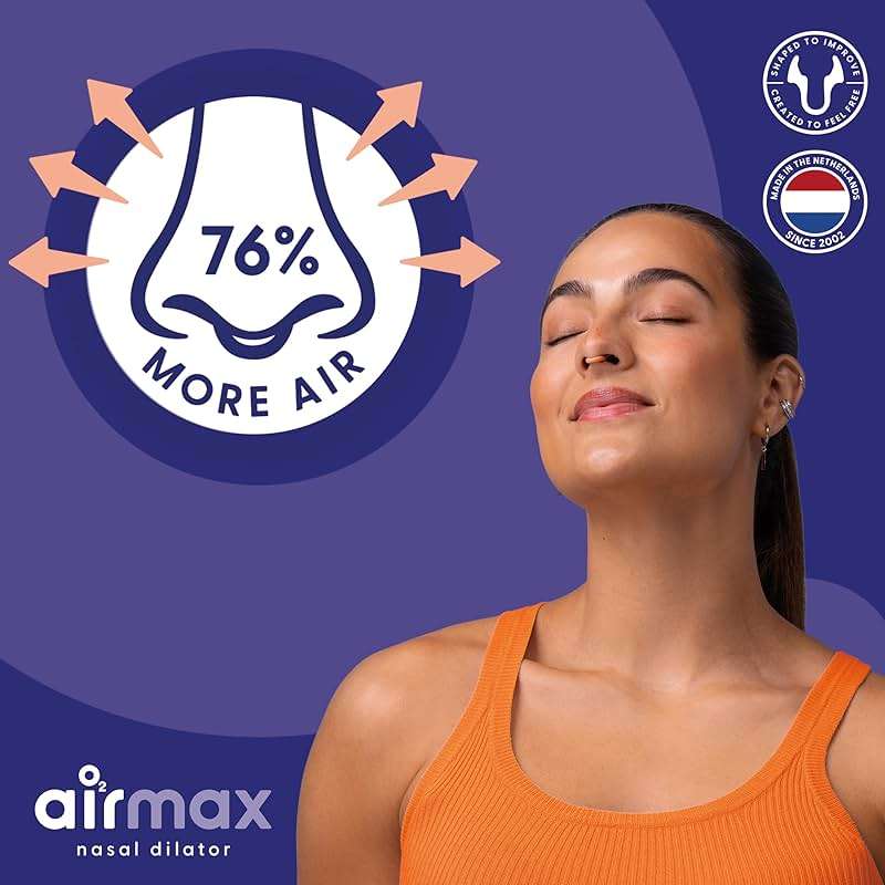 Airmax Unisex Classic Nasal Dilators Two-Pack - Anti Snoring Device for Men and Woman - Improves Airflow - Orange - Medium - Image 2