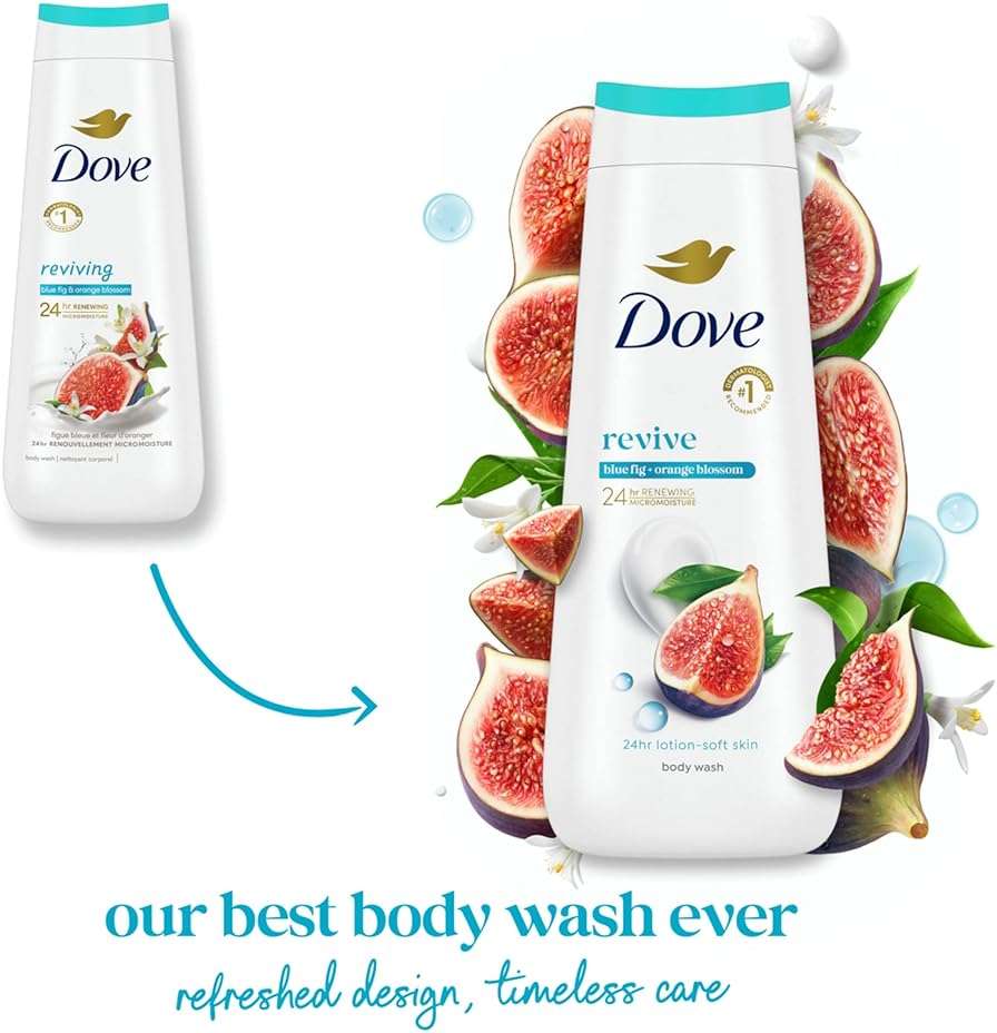 Dove Go Fresh Body Wash 100% Gentle Cleansers, Sulfate Free Blue Fig and Orange Blossom Effectively Washes Away Bacteria While Nourishing Your Skin 22 oz - Image 3