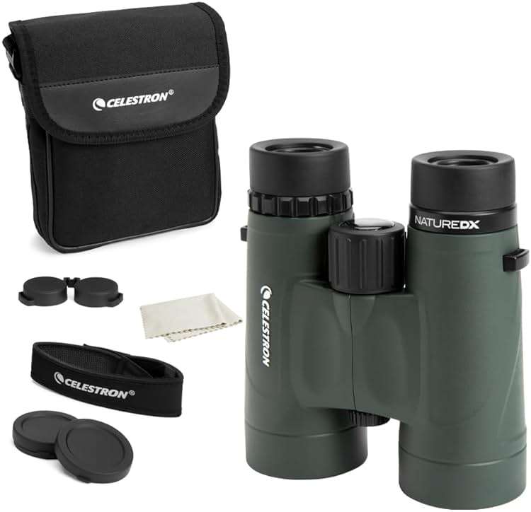 Celestron - Nature DX 8x42 Binoculars – Ideal for Birding and Outdoors – 42mm Objective Lenses – Wide 7.4° Field of View – BaK-4 Prisms – Fully Multi-Coated – Waterproof and Fogproof - Image 1